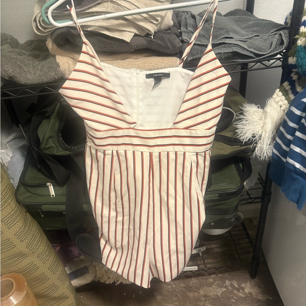 Forever 21 Cream and Black romper
